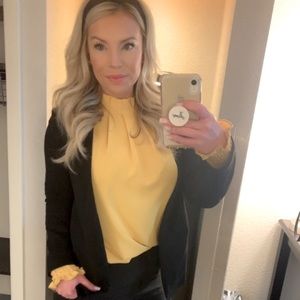 Yellow dressy blouse